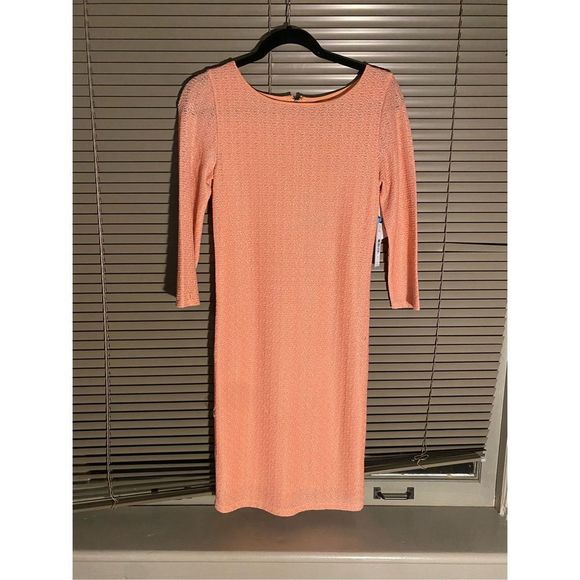 Alice + Olivia 🐾 NWT Emilio Pucci Runway Pink Salmon Dress, Sz 8, MSRP $297 - Picture 2 of 11